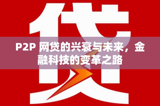 印江P2P 网贷的兴衰与未来，金融科技的变革之路