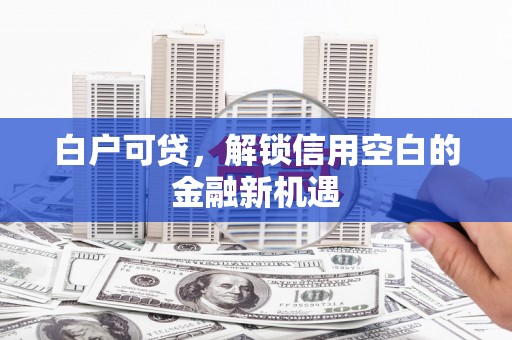 印江白户可贷，解锁信用空白的金融新机遇