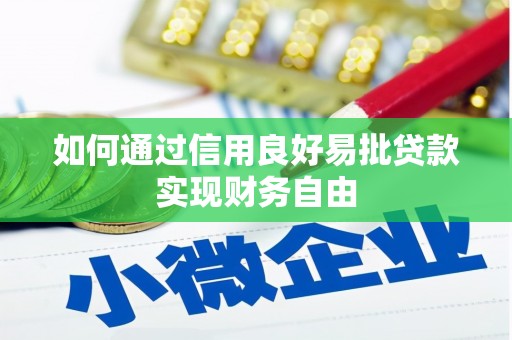 印江如何通过信用良好易批贷款实现财务自由