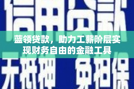 印江蓝领贷款，助力工薪阶层实现财务自由的金融工具