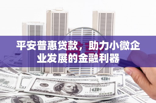 印江平安普惠贷款，助力小微企业发展的金融利器