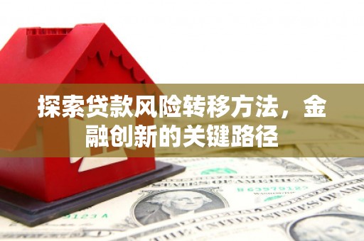 印江探索贷款风险转移方法，金融创新的关键路径